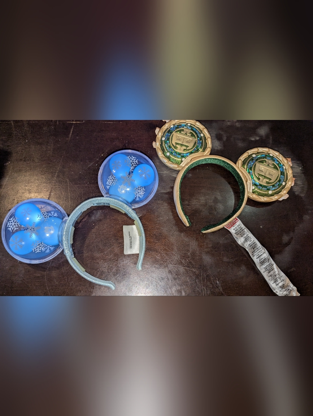 Holiday Blue Light Up Snowflake & Marvel Black Panther Loungefly Mickey Ears